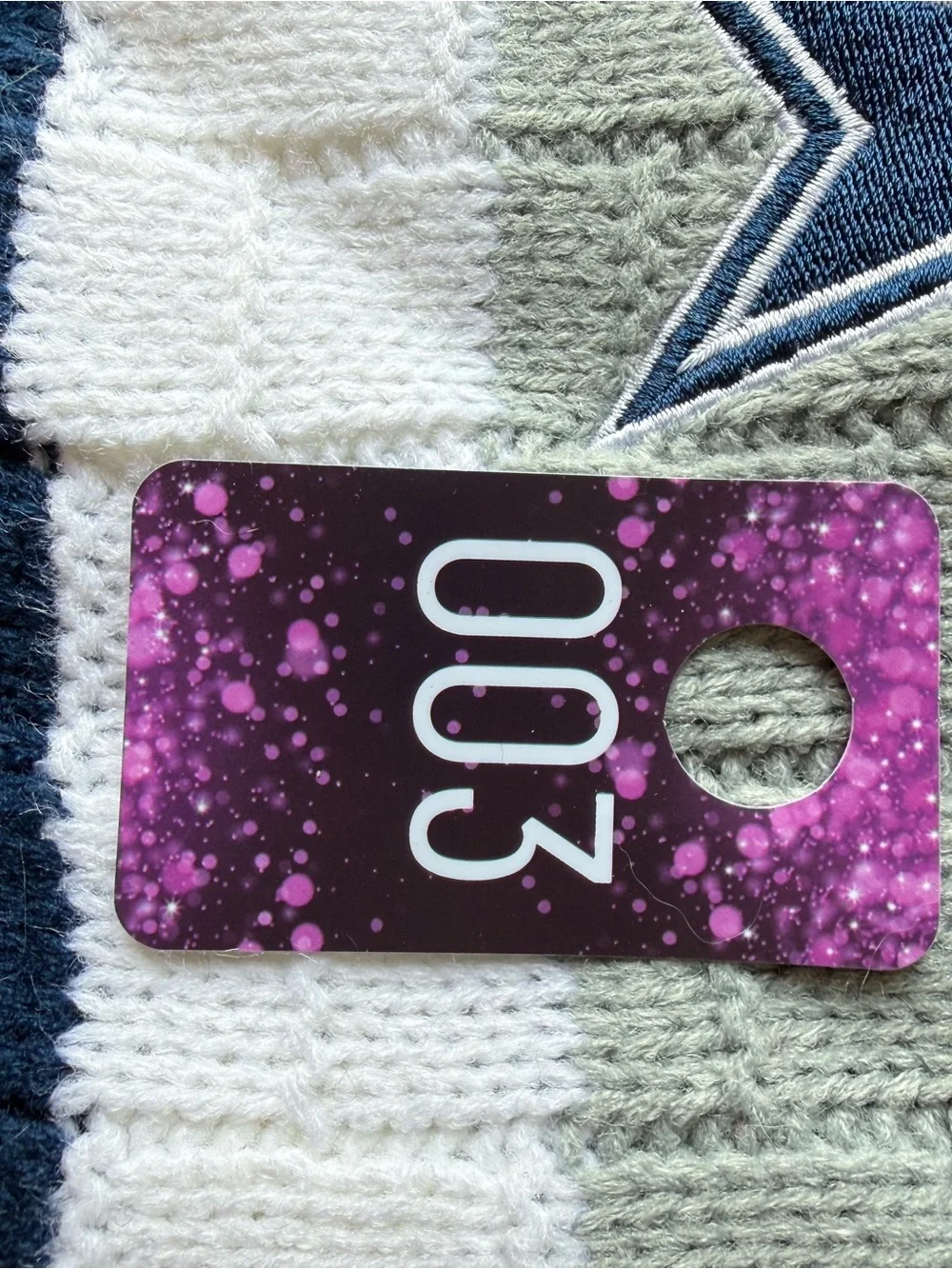 NFL Navy Blue Ribbed Knit Scarf and Mittens with Official Logo Tag